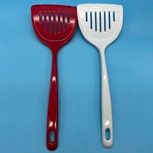 Vintage Melamine Ware Set of 2 Wide Slotted Spatula Flipper Turner RK-170D